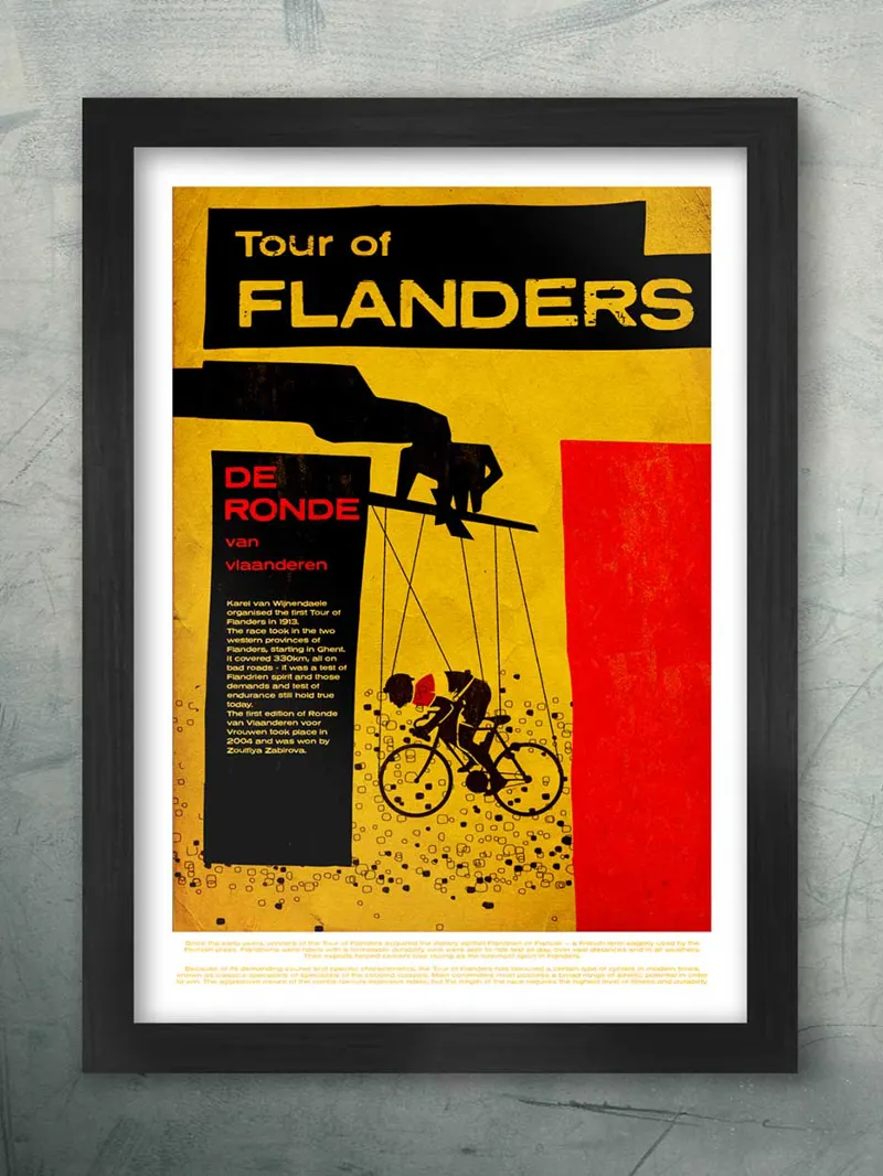 Tour of Flanders Puppeteer Print - A3 Framed Poster Print